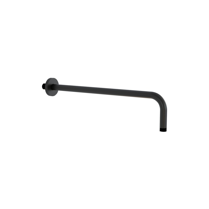 SEABEFORE 16" Matte Black Shower Arm Extension With Escutcheon - Standard 1/2" Connection